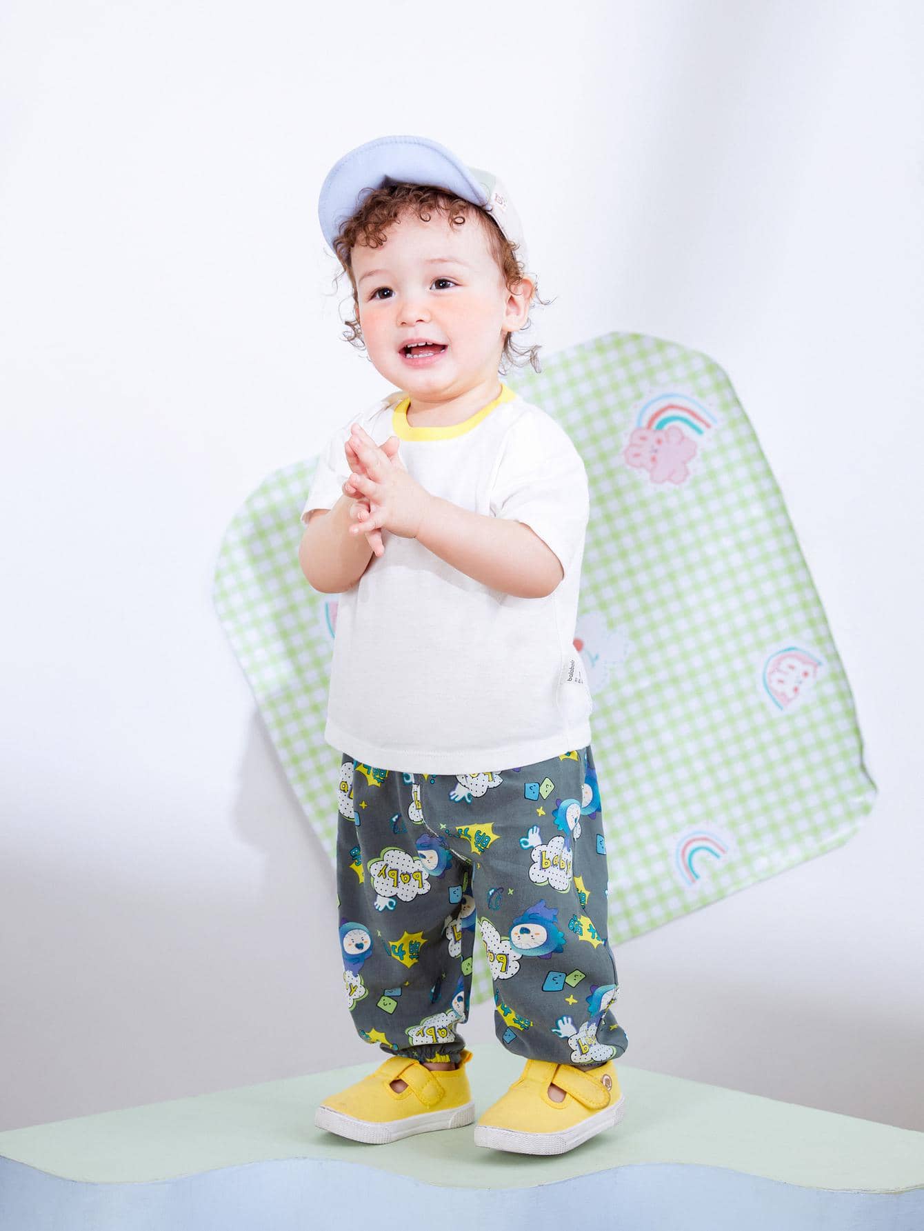 Balabala 男婴卡通图案裤子轻便透气适合夏季 - 彩色 - 查看 1