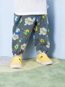 Balabala 男婴卡通图案裤子轻便透气适合夏季 - 彩色 - 查看 3