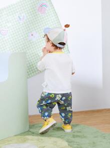 Balabala 男婴卡通图案裤子轻便透气适合夏季 - 彩色 - 查看 2