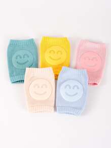 5對嬰兒幼兒爬行步行保護襪套裝,包括膝蓋護套、肘部護套和帶有笑臉圖案的襪子 - 彩色 - 查看 1