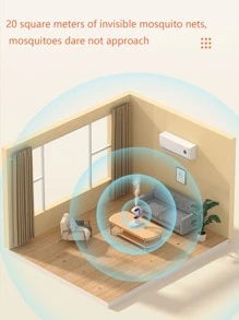 三合一多功能蚊子驅蟲,小夜燈,和空氣加濕器適用於臥室,客廳帶安靜操作 - 白色 - 查看 10