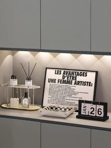 1 pieza Decoración mural negro con estampado - Negro - Ver 3