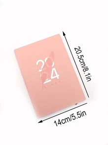 1 Miếng 150 Màu hồng 2024 Tiếng Anh 365 Công cụ lập kế hoạch hàng ngày Quyển sổ - Hồng - Xem 6