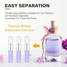 20 chai xịt nhựa mini 3ml đựng nước hoa/dầu/trang điểm, hộp đựng mỹ phẩm du lịch có thể nạp lại, trang điểm, giá rẻ, trang trí phòng, bàn trang điểm, du lịch, phòng ngủ, phụ kiện trang điểm - Trong sáng - Xem 7