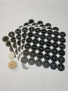 180pcs Round Chalkboard Sticker Labels For Mason Jars And Seasoning Bottles - Black - View 5