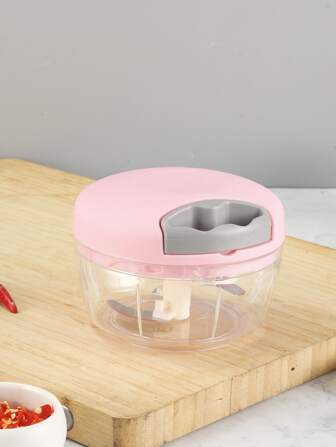 1入組迷你塑膠切片機,經典有用多用途粉色的廚房工具適用於家庭