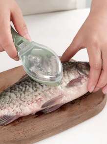 1個魚鱗刮鱗器，清潔去鱗快捷，魚鱗刮除刀和去皮工具 - 綠色 - 查看 2