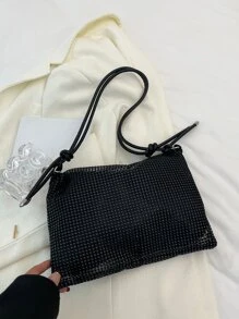 閃耀的鑽石裝飾焊工袋,時尚的女士晚宴袋晚宴袋,適用於派對女孩,女士,適用於派對,婚禮,舞會,晚餐/宴會,最佳女性禮物 - 黑色 - 查看 3