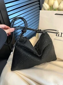 閃耀的鑽石裝飾焊工袋,時尚的女士晚宴袋晚宴袋,適用於派對女孩,女士,適用於派對,婚禮,舞會,晚餐/宴會,最佳女性禮物 - 黑色 - 查看 1