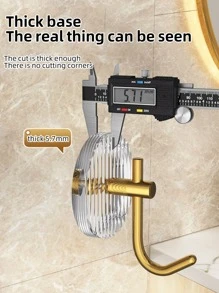 4 个亚克力悬挂粘钩、墙钩防水粘钩、浴室挂钩、厨房挂钩、钥匙挂钩、衣钩，适用于家庭和办公室，银色/金色，储物、厨房收纳、厨房用品、房间装饰、家居装饰。 - 銀色 - 查看 7