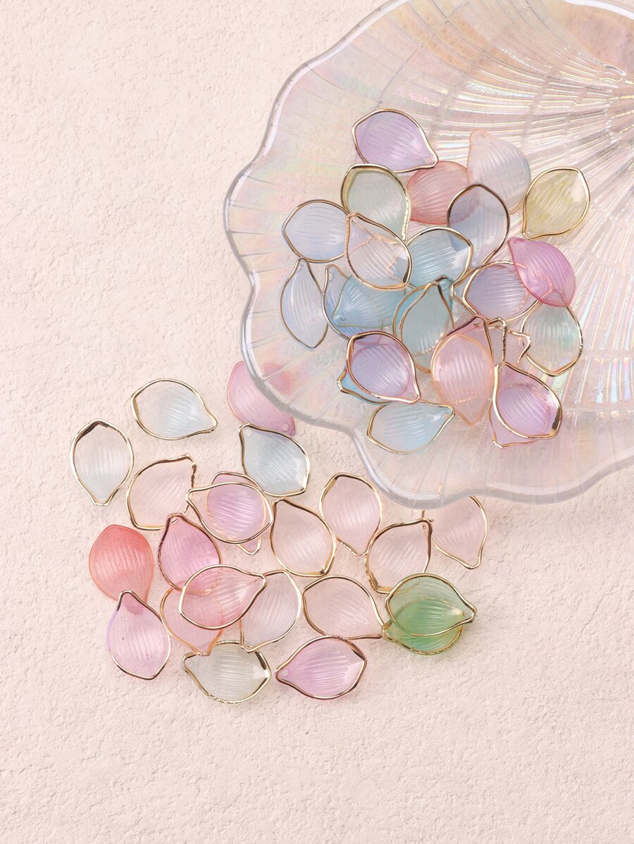 50 cái Acrylic trong suốt Mờ Biến đổi dần Vàng Cạnh Cánh hoa DIY Chiếc kẹp tóc Phụ kiện trang sức Chất liệu - Nhiều màu - Xem 1