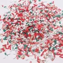 20g Christmas Themed Polymer Clay Slices With Mixed Soft Ceramic Beads For Diy Jewelry Making Accessories - Multicolor - View 1