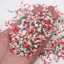 20g Christmas Themed Polymer Clay Slices With Mixed Soft Ceramic Beads For Diy Jewelry Making Accessories - Multicolor - View 3
