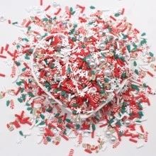 20g Christmas Themed Polymer Clay Slices With Mixed Soft Ceramic Beads For Diy Jewelry Making Accessories - Multicolor - View 2
