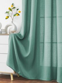 1 Pieza Cortina Transparente, Color Sólido, Pantalla De Ventana De Poliéster Moderna Y Sencilla Para Dormitorio, Sala De Estar Y Balcón Para Atenuar La Luz Y Los Rayos Uv