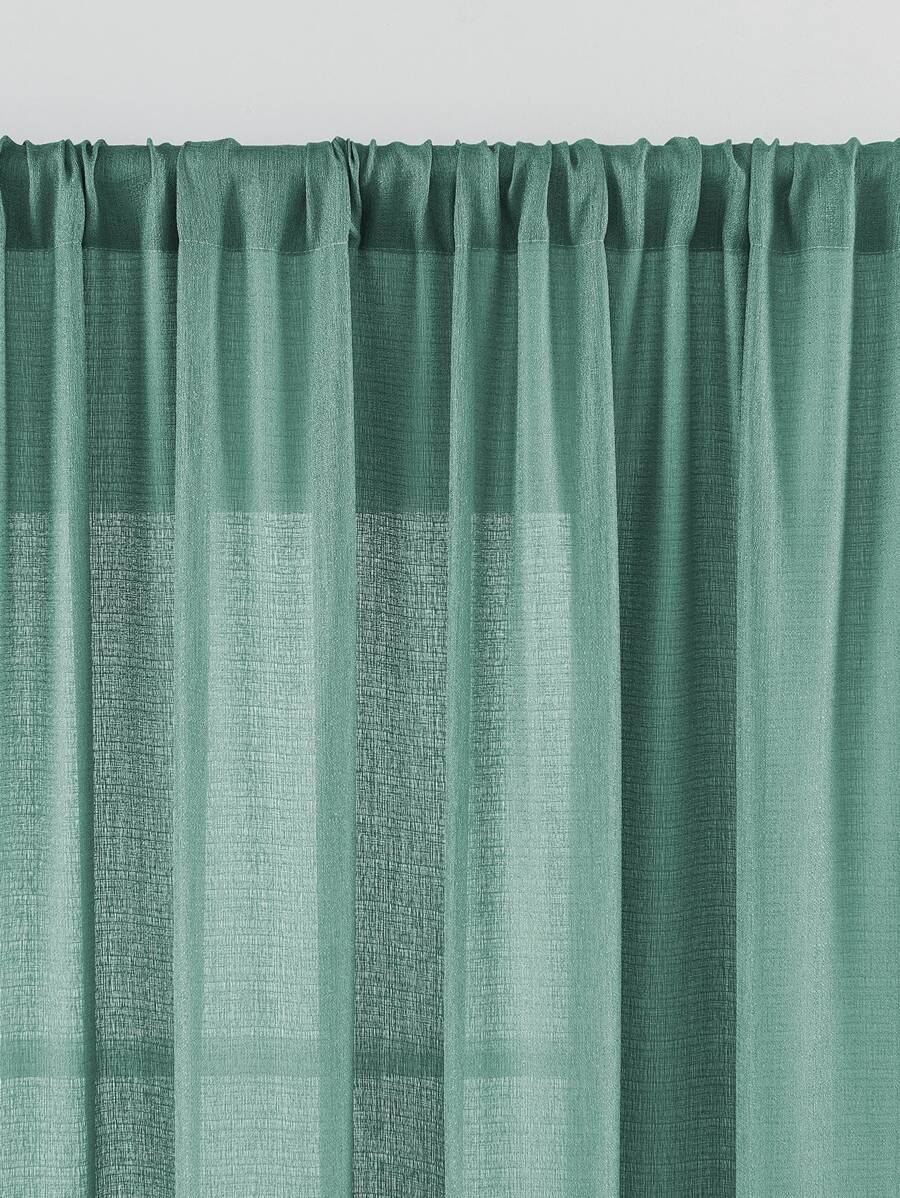 1 Pieza Cortina Transparente, Color Sólido, Pantalla De Ventana De Poliéster Moderna Y Sencilla Para Dormitorio, Sala De Estar Y Balcón Para Atenuar La Luz Y Los Rayos Uv