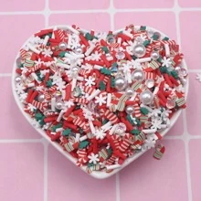 20g Christmas Themed Polymer Clay Slices With Mixed Soft Ceramic Beads For Diy Jewelry Making Accessories - Multicolor - View 4