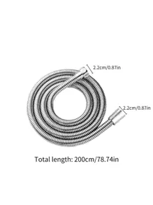 2米淋浴软管，79英寸超长淋浴软管，优质淋浴软管接头，适用于淋浴喷头，耐用不锈钢连接器，淋浴喷头软管，浴室配件，浴室工具