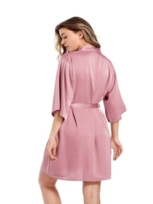 1 Pezzo Vestaglia Da Notte Da Donna Di Colore Solido Per Matrimonio O Casa