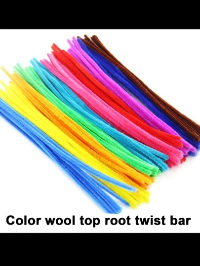 100 件彩色雪尼尔茎，幼儿园儿童手工制作 DIY 艺术和手工艺品玩具，儿童艺术和手工艺品，工艺套件，儿童工艺品，儿童工艺品，儿童艺术和手工艺品，艺术和手工艺品套件