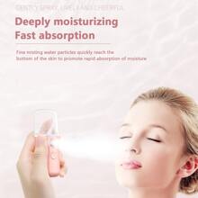 手持保濕噴霧器,便攜式蒸臉加濕器,30ml水箱容量,臉部保濕噴霧,噴霧清潔毛孔水spa保濕補水臉部噴霧器usb充電迷你美容器,夏天給你清涼 - 白色 - 查看 3