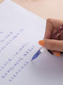 1pc Solid Color Dip Pen, Creative Multi-purpose Dip Pen For Drawing, Illustration - Baby Blue - View 7