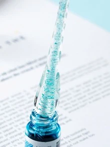 1pc Solid Color Dip Pen, Creative Multi-purpose Dip Pen For Drawing, Illustration - Baby Blue - View 8