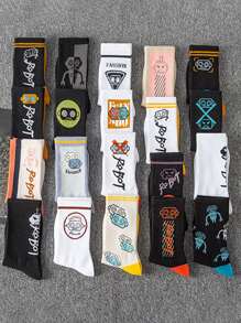 3/5/10 双随机女士街头个性化滑板袜 - 彩色 - 查看 2