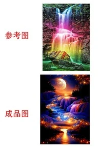 DIY鑽石畫套裝,充分鑽頭圓形水鑽,風景樣式裝飾繪畫 - 彩色 - 查看 6