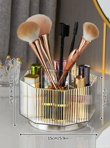 1 Miếng Xoay Giá đỡ cọ trang điểm , Acrylic Mỹ phẩm Hộp lưu trữ Đối với Son môi , Phấn mắt Chải , Hộp đựng - Trong sáng - Xem 6