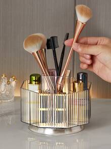 1 Miếng Xoay Giá đỡ cọ trang điểm , Acrylic Mỹ phẩm Hộp lưu trữ Đối với Son môi , Phấn mắt Chải , Hộp đựng - Trong sáng - Xem 2