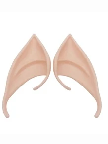 Halloween Elf Ear Latex Cosplay Prop For Party Anime Cos Magic Fairy Pointed Ears - Dusty Pink - View 3