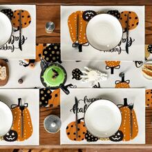 Halloween Placemats, Halloween Decorations - Orange - View 4