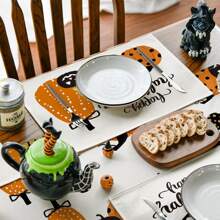 Halloween Placemats, Halloween Decorations - Orange - View 2