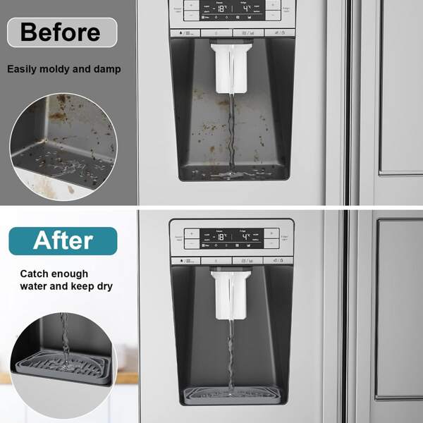 Refrigerator Water Drip Tray Catcher, 2 in 1 Cuttable Fridge Drip Tray
