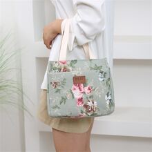 Túi đựng hộp cơm trưa thời trang cho bà mẹ đi làm mới có lớp cách nhiệt bằng giấy bạc giữ ấm thức ăn, kiểu dáng cầm tay cho túi đựng cơm trưa dã ngoại ngoài trời, túi đựng cơm trưa cách nhiệt, túi đựng cơm trưa di động cho trường học, túi dã ngoại đa năng, đồ dùng học tập, phụ kiện học tập, trở lại trường cho giáo viên, sinh viên đại học, phụ nữ, túi xách nữ cho trường học, đồ dùng học tập - màu xanh lá - Xem 12
