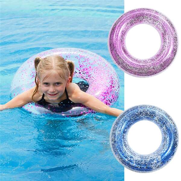 Transparent Glitter Swimming Pool Swimming Ring Adult Kids Inflatable