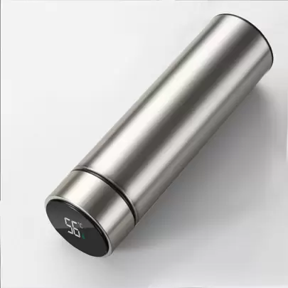 双层不锈钢真空保温杯，带温度显示和智能温度计功能，返校季