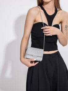 Wieczorowe torebki dla kobiet Prosty - Srebro - Zobacz 6