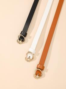 Fashionable Versatile Belt With Heart-Shaped Buckle Valentine's Day Valentines Summer, School Fall, Autumn, Halloween - Multicolor - View 3