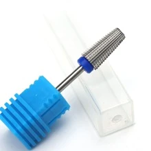 五合一美甲钻头，钨钢旋转钻头，3/32英寸（约1.9厘米）柄径 - 美甲配件，钻头配件，丙烯酸或硬凝胶卸甲钻头，去茧钻头 - 藍色 - 查看 2