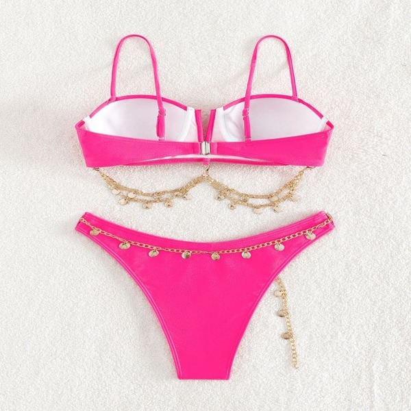 USNSM Two Piece Bikini Sets For Women Strapless Swimsuit With Wrap