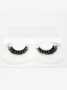 1 Par/Paquete de pestañas postizas gruesas, rizadas y esponjosas de visón con aspecto de ojos de gato, de 15 mm y 8D de volumen, tiras de pestañas postizas para un aspecto de ojos foxy y levantamiento, para alargar y dar volumen a la esquina exterior del ojo para un maquillaje de belleza - Negro - Ver 7