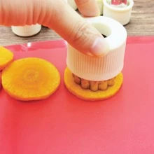 5pcs/Set Stainless Steel Vegetable & Fruit Shaped Cutter With Safe Handle, Including Flower Shape Cutting Mold, Adorable Fruit Salad Shaping Mold, Mini Baking Cookie Mold,Vegetable Fruit Tools,Kitchen Items,Cutter,Food,Salad,Decor,Storage,Party,Birthday. - White - View 5