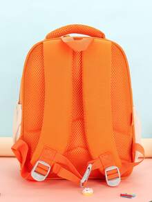 Mochila jardín de infancia para niños dibujos animados lindo zorro patrón - Naranja - Ver 2