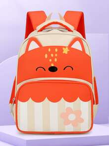 Mochila jardín de infancia para niños dibujos animados lindo zorro patrón - Naranja - Ver 3