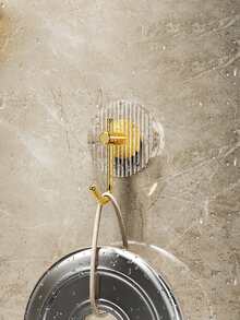 1 pieza/4 piezas plástico transparente dorado redondo ropa Ganchos Accesorios de joya Adornos Herramienta para cuarto de baño cocina - Dorado - Ver 5