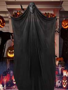 10.8ft Halloween Hanging Ghost Decorations Halloween Hanging Props Scary Creepy Halloween Hanging Skeleton Flying Ghost For Outdoor Indoor Home Yard, Black Home Decor Room Decor Halloween Decor