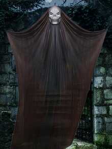 10.8ft Halloween Hanging Ghost Decorations Halloween Hanging Props Scary Creepy Halloween Hanging Skeleton Flying Ghost For Outdoor Indoor Home Yard, Black Home Decor Room Decor Halloween Decor