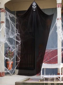 10.8ft Halloween Hanging Ghost Decorations Halloween Hanging Props Scary Creepy Halloween Hanging Skeleton Flying Ghost For Outdoor Indoor Home Yard, Black Home Decor Room Decor Halloween Decor